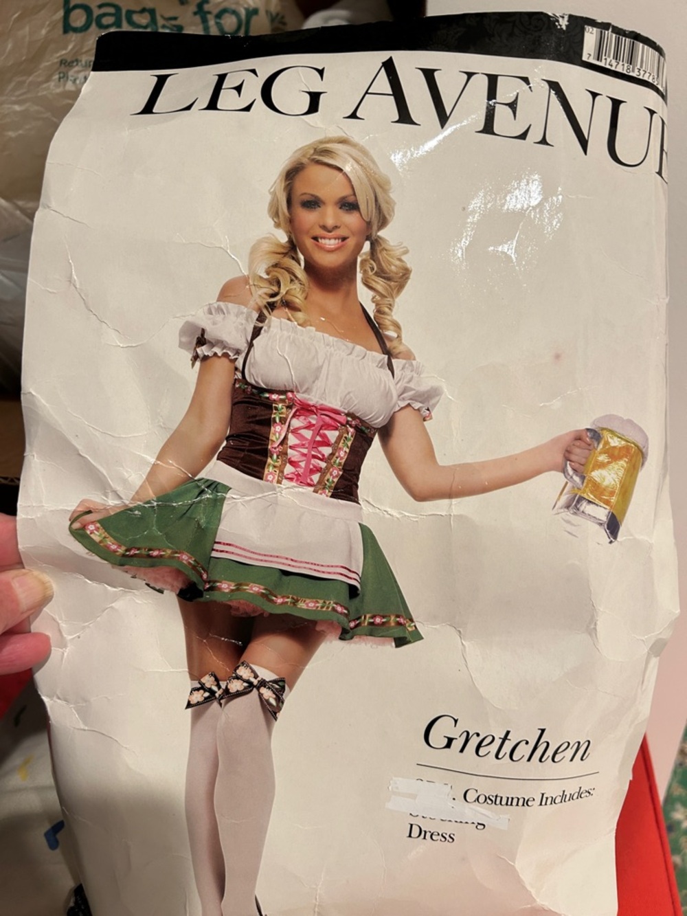 Leg Avenue Gretchen Oktoberfest Dirndl Costume - Green, White, Brown, Pink
